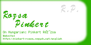 rozsa pinkert business card